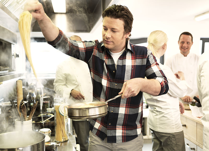 Jamie Oliver cooking