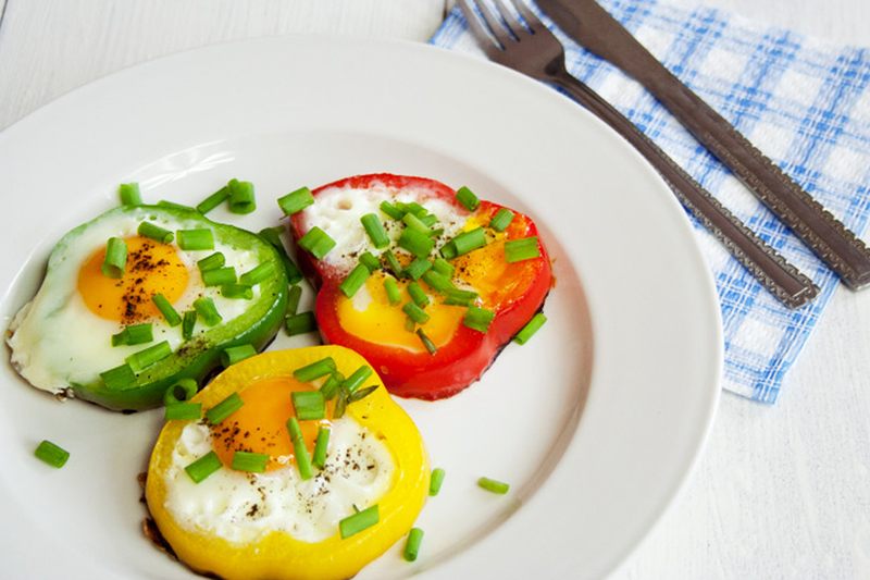 paprika flower shaped eggs